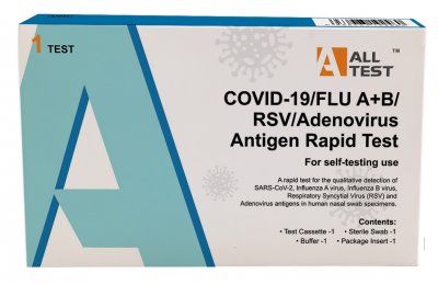 COVID-19 / Influensa A+B / RSV / Adenovirus Kombotest 5-i-1 för Hemmabruk